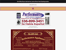Tablet Screenshot of performanceappliance.com